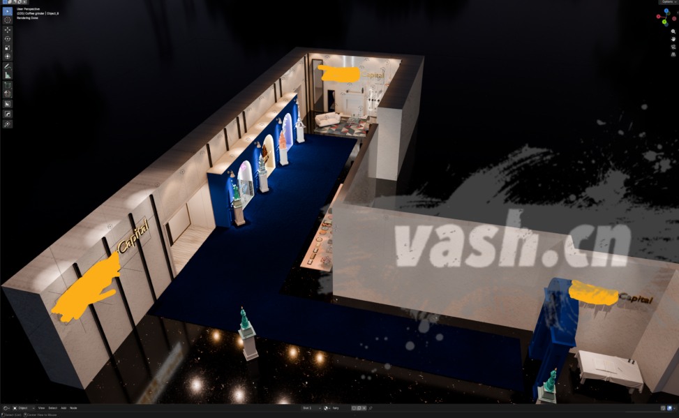外包工作展厅建模渲染