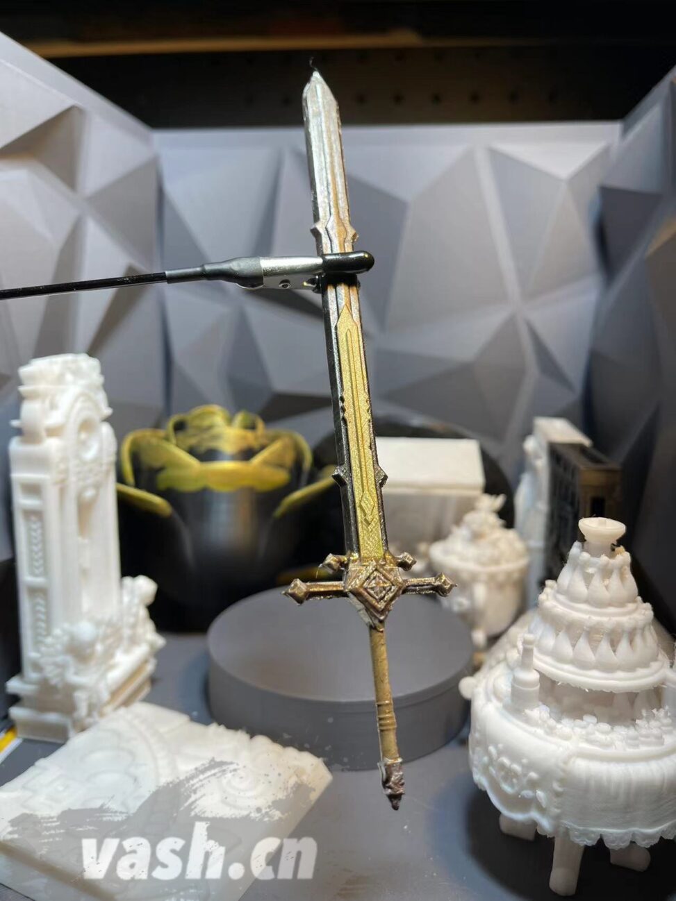 暗黑野蛮人手办武器小件打印涂装