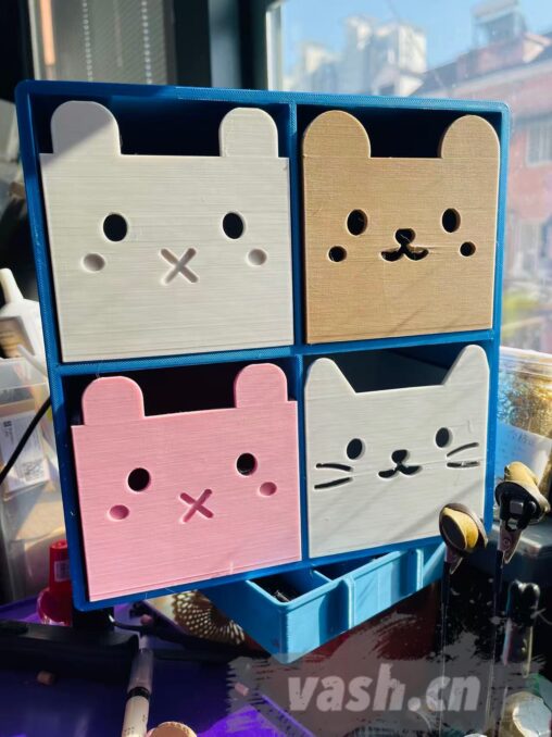 3D打印生活用品, 可可爱爱小动物抽屉